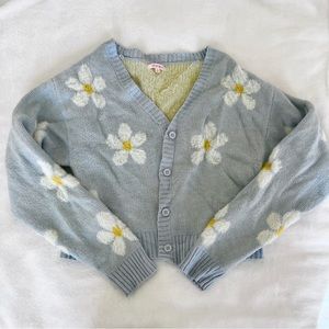 pacsun floral cardigan sweater